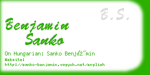 benjamin sanko business card